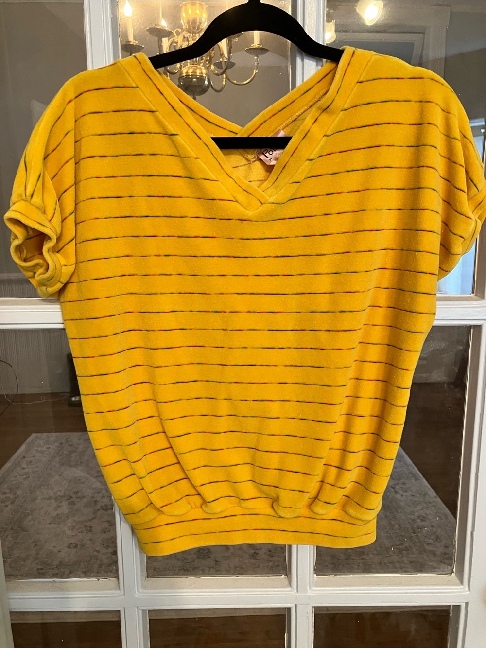 Rare vintage find retro luxury velour top. Made in Italy.
